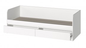 МС "Хилтон" Кровать 0,8 (Белый текстурный) в Глазове - glazov.ok-mebel.com | фото 2