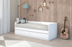 МС "Хилтон" Кровать 0,8 (Белый текстурный) в Глазове - glazov.ok-mebel.com | фото 3