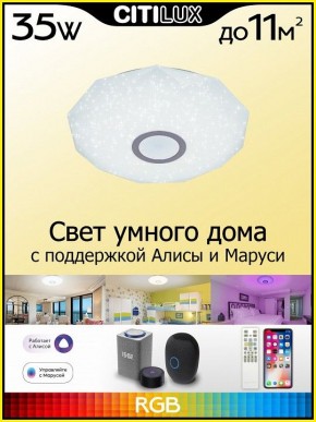 Накладной светильник Citilux Диамант Смарт CL713A30G в Глазове - glazov.ok-mebel.com | фото 3