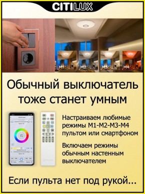 Накладной светильник Citilux Диамант Смарт CL713A30G в Глазове - glazov.ok-mebel.com | фото 6