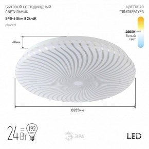 Накладной светильник Эра Slim SPB-6 Slim 8 24-4K в Глазове - glazov.ok-mebel.com | фото 2
