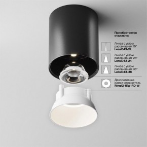 Накладной светильник Maytoni Alfa LED C064CL-12W4K-RD-B в Глазове - glazov.ok-mebel.com | фото 4