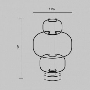 Настольная лампа декоративная Maytoni Atmos MOD364TL-L15B3K в Глазове - glazov.ok-mebel.com | фото 5