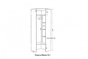 ОЛЬГА-МИЛК 9.1 Шкаф угловой без зеркала в Глазове - glazov.ok-mebel.com | фото 2