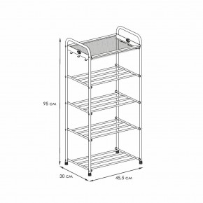 ПДОА15 Ч Подставка для обуви "Альфа 15" Черный в Глазове - glazov.ok-mebel.com | фото 2