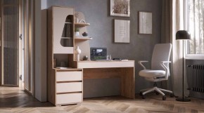 ПИФАГОР Стол компьютерный (дуб вотан/кашемир) в Глазове - glazov.ok-mebel.com | фото