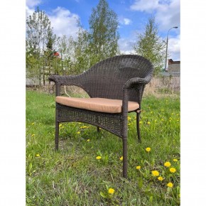 Плетеное кресло LV-140B-Brown с подушкой в комплекте в Глазове - glazov.ok-mebel.com | фото 1