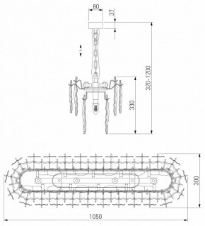 Подвесная люстра Bogate"s Leaf 370 в Глазове - glazov.ok-mebel.com | фото 4