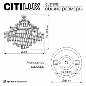 Подвесная люстра Citilux Naiad CL315192 в Глазове - glazov.ok-mebel.com | фото 6