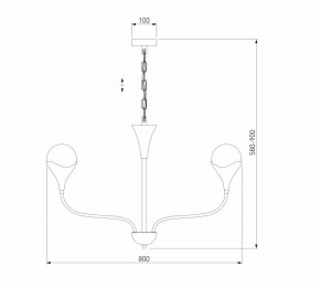 Подвесная люстра Eurosvet Calyx 60169/6 никель в Глазове - glazov.ok-mebel.com | фото 3