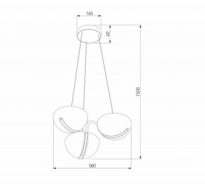 Подвесная люстра Eurosvet Emisfero 50083/3 LED золото в Глазове - glazov.ok-mebel.com | фото 6