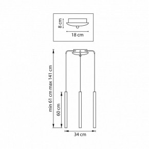 Подвесная люстра Lightstar Tubo L3T747347 в Глазове - glazov.ok-mebel.com | фото 3