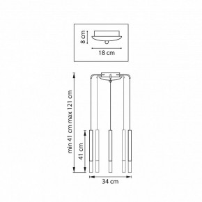 Подвесная люстра Lightstar Tubo L5T747133 в Глазове - glazov.ok-mebel.com | фото 3