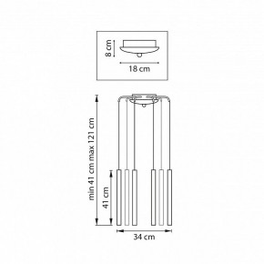 Подвесная люстра Lightstar Tubo L8T747247 в Глазове - glazov.ok-mebel.com | фото 3
