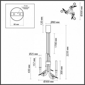 Подвесная люстра Odeon Light Lark 5431/6L в Глазове - glazov.ok-mebel.com | фото 5