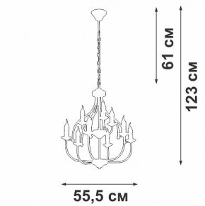 Подвесная люстра Vitaluce V1863 V1863-8/9 в Глазове - glazov.ok-mebel.com | фото 3