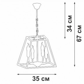 Подвесная люстра Vitaluce V4237 V4237-0/4 в Глазове - glazov.ok-mebel.com | фото 3