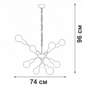 Подвесная люстра Vitaluce V4750 V4750-1/8 в Глазове - glazov.ok-mebel.com | фото 2