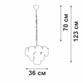 Подвесная люстра Vitaluce V5888 V5888-8/7 в Глазове - glazov.ok-mebel.com | фото 3
