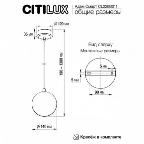 Подвесной светильник Citilux Адам Смарт CL228B011 в Глазове - glazov.ok-mebel.com | фото 5