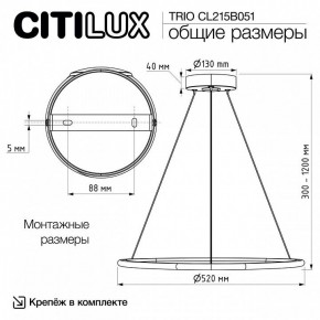 Подвесной светильник Citilux Trio CL215B051 в Глазове - glazov.ok-mebel.com | фото 8