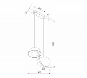 Подвесной светильник Eurosvet Emisfero 50083/2 LED золото в Глазове - glazov.ok-mebel.com | фото 4