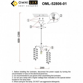 Подвесной светильник Omnilux Cavriglia OML-52806-01 в Глазове - glazov.ok-mebel.com | фото 9