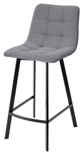 Полубарный стул CHILLI-QB SQUARE серый #27, велюр / черный каркас (H=66cm) М-City в Глазове - glazov.ok-mebel.com | фото