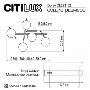 Потолочная люстра Citilux Dorsy CL223152 в Глазове - glazov.ok-mebel.com | фото 10