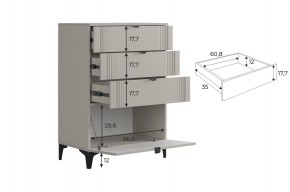 РИЧ Гостиная (модульная) кашемир в Глазове - glazov.ok-mebel.com | фото 6