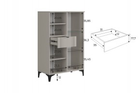 РИЧ Комод 2 со стеклом в Глазове - glazov.ok-mebel.com | фото 3
