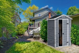 Сарай Манор 4х3 (Manor 4x3) серый/белый в Глазове - glazov.ok-mebel.com | фото 4