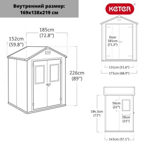 Сарай Манор 6*5 TWF (два окна на фасаде) MANOR 6x5 DD (two windows at the front) в Глазове - glazov.ok-mebel.com | фото 2