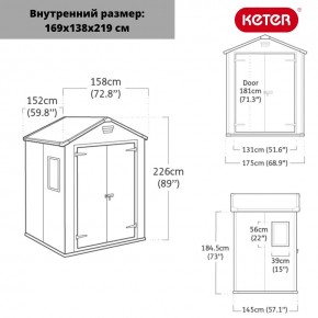 Сарай Манор 6x5DD (Manor 6x5DD) cерый/белый в Глазове - glazov.ok-mebel.com | фото 2