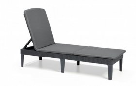 Шезлонг Джайпур с матрасом (Jaipur Sun lounger (with cushion)) графит в Глазове - glazov.ok-mebel.com | фото 1