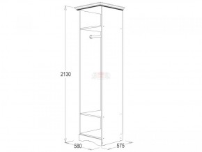 Шкаф 1-но дверный для одежды Ольга 1Н в Глазове - glazov.ok-mebel.com | фото 2