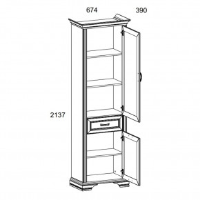 Шкаф 2D1S, MONAKO, цвет Сосна винтаж/дуб анкона в Глазове - glazov.ok-mebel.com | фото 3