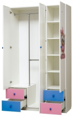 Шкаф 3-х дверный с ящиками и фотопечатью Совята 3.1 (1200) в Глазове - glazov.ok-mebel.com | фото 2