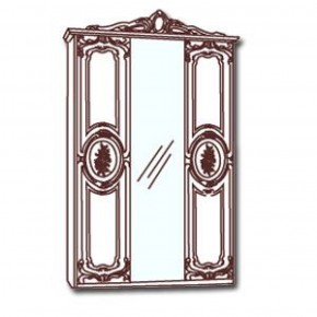 Шкаф 3-х дверный с зеркалами (01.143) Роза (могано) в Глазове - glazov.ok-mebel.com | фото