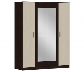 Шкаф 4х дверный с зеркалами Уют СБ-2750/1.Н (Венге/Паллада) в Глазове - glazov.ok-mebel.com | фото