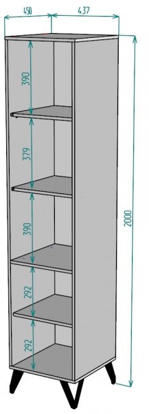 Шкаф Дельта H102 в Глазове - glazov.ok-mebel.com | фото 2