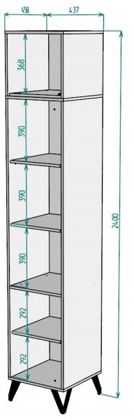 Шкаф Дельта H102 + Антресоль H173 в Глазове - glazov.ok-mebel.com | фото 2