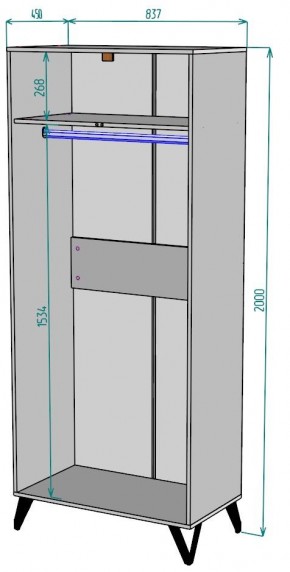 Шкаф Дельта H124 в Глазове - glazov.ok-mebel.com | фото 2