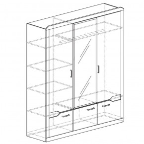 Шкаф для платья и белья 3-дверный № 310 Ронда в Глазове - glazov.ok-mebel.com | фото 2