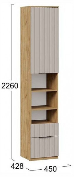 Шкаф комбинированный Хилтон Исп. 2 в Глазове - glazov.ok-mebel.com | фото 4