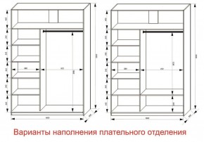 Шкаф-купе 1600 серии SOFT D1+D3+B2+PL1 (2 ящика+1штанга) профиль «Графит» в Глазове - glazov.ok-mebel.com | фото 6