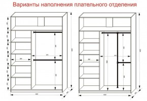 Шкаф-купе 1600 серии SOFT D1+D3+B2+PL1 (2 ящика+1штанга) профиль «Графит» в Глазове - glazov.ok-mebel.com | фото 7