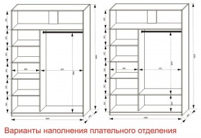 Шкаф-купе 1600 серии SOFT D8+D2+B2+PL4 (2 ящика+F обр.штанга) профиль «Графит» в Глазове - glazov.ok-mebel.com | фото 7