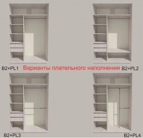 Шкаф-купе 1700 серии SILVER S5+S5+B2+PL3 (2 ящика+2 штанги) профиль «Серебро» в Глазове - glazov.ok-mebel.com | фото 6