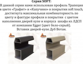 Шкаф-купе 1800 серии SOFT D1+D3+B2+PL1 (2 ящика+1штанга) профиль «Графит» в Глазове - glazov.ok-mebel.com | фото 11